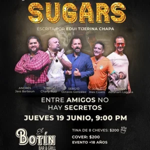 SUGARS – Espinoza Producciones – Jueves 19 de Junio 21:00 hrs- El Botín
